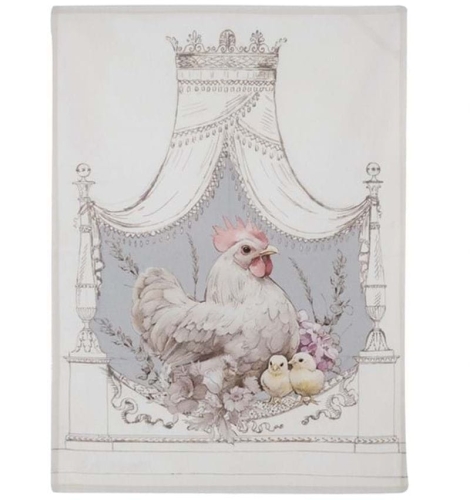 PROWANSALSKI RĘCZNIK KUCHENNY COCO Rooster A Blanc MariClo' 