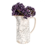 PROWANSALSKI DZBANEK CERAMICZNY Beige Flowers Grey Clayre & Eef 