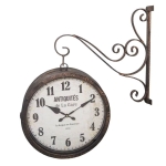 Klimatyczny  Dwustronny Zegar Dworcowy w Stylu Vintage Loft Antic Line  