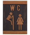 OZDOBNA TABLICZKA INFORMACYJNA WC 21 x 16 cm Vintage Styl Antic Line