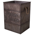 METALOWY KOSZ NA PRANIE W STYLU INDUSTRIALNYM Vintage XL Antic Line