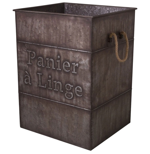 METALOWY KOSZ NA PRANIE W STYLU INDUSTRIALNYM Vintage XL Antic Line