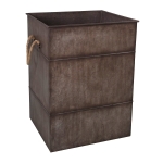 METALOWY KOSZ NA PRANIE W STYLU INDUSTRIALNYM Vintage XL Antic Line