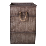 METALOWY KOSZ NA PRANIE W STYLU INDUSTRIALNYM Vintage XL Antic Line