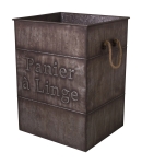 METALOWY KOSZ NA PRANIE W STYLU INDUSTRIALNYM Vintage XL Antic Line