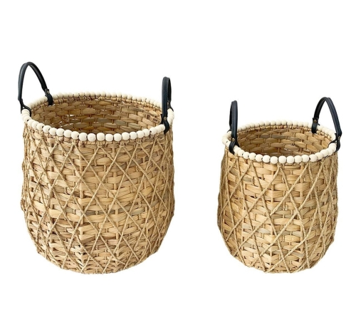 ZESTAW KOSZY Z UCHWYTAMI 2 szt. Vintage Rustic XL Antic Line 