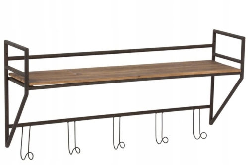 OZDOBNY WIESZAK Z PÓŁKĄ GARDEROBA XXL VINTAGE LOFT J-Line