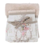 ZESTAW RĘCZNIKÓW ANTIQUE COCO 2 SZT. Beżowy Rustic Boho Styl Blanc MariClo' MariClo' 