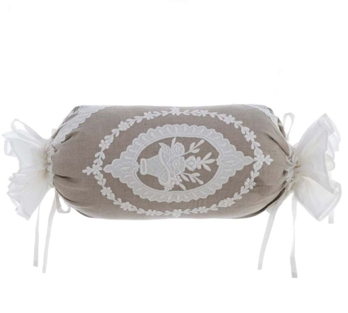 PODUSZKA WAŁEK BREZZA DI SANGALLO Rustic Styl B Blanc MariClo' 