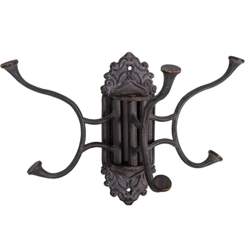 PROWANSALSKI WIESZAK ŚCIENNY Vintage Old Brown Antic Line 