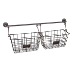 PODWÓJNE KOSZE METALOWE NA DRĄŻKU Factory Loft Antic Line