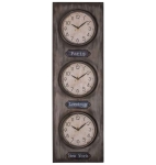 DEKORACYJNY ZEGAR 3 TARCZOWY ŚCIENNY Vintage Styl Antic Line