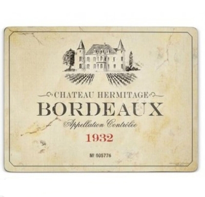 PODKŁADKI STOŁOWE DUŻE Francuskie Wina Bordeaux 4 szt.Pimpernel 