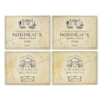 PODKŁADKI STOŁOWE DUŻE Francuskie Wina Bordeaux 4 szt.Pimpernel 
