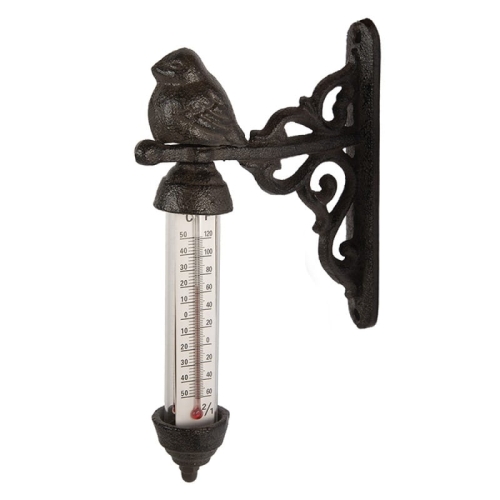 OZDOBNY TERMOMETR Country Garden Bird Brown Clayre & Eef 