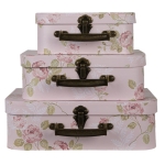 PROWANSALSKI ZESTAW WALIZEK Romantic Flower Clayre & Eef 
