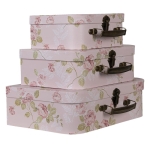 PROWANSALSKI ZESTAW WALIZEK Romantic Flower Clayre & Eef 