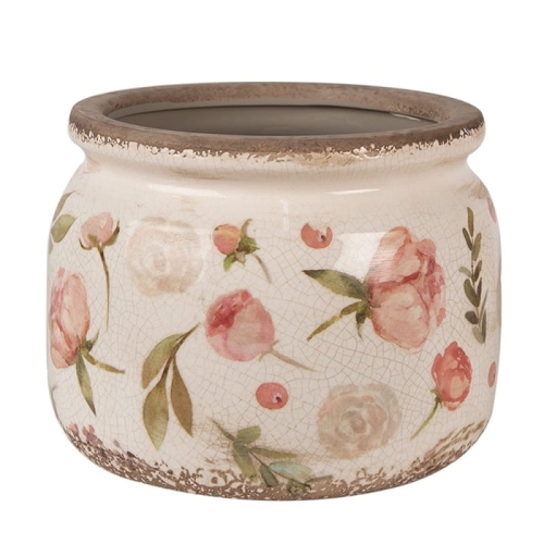 PROWANSALSKA OSŁONKA NA DONICZKĘ Country Style Flowers Pink Clayre & Eef  