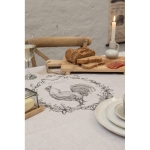 RĘCZNIK KUCHENNY Z MOTYWEM KOGUTA Beige Rooster 1 Clayre & Eef 