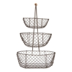 PATERA Z KOSZYKAMI Industrial Brown Country Style Clayre & Eef 