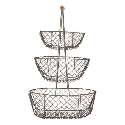 PATERA Z KOSZYKAMI Industrial Brown Country Style Clayre & Eef 