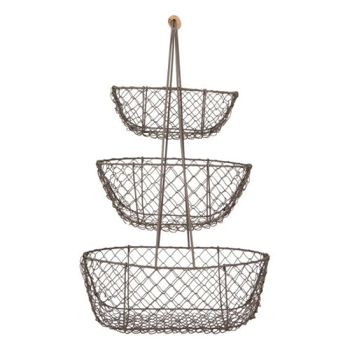 PATERA Z KOSZYKAMI Industrial Brown Country Style Clayre & Eef 