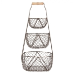 PATERA Z KOSZYKAMI Industrial Brown Country Style Clayre & Eef 