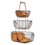 PATERA Z KOSZYKAMI Industrial Brown Country Style Clayre & Eef 