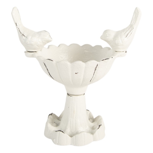 OZDOBNE POIDEŁKO DLA PTAKÓW Bird White 2 Clayre & Eef