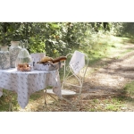 PROWANSALSKI CERAMICZNY WAZON Butelka Beige Grey Flowers Clayre & Eef 