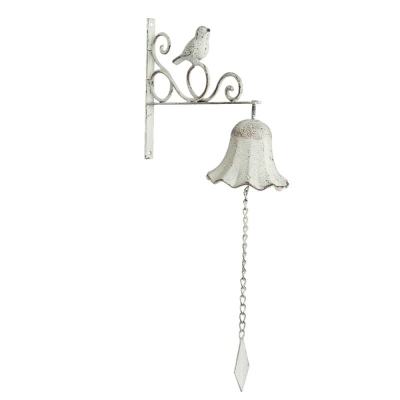 PROWANSALSKI DZWONEK Z PTASZKIEM Vintage White Clayre & Eef  