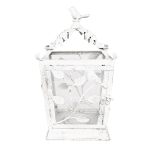 LAMPION LATARNIA Brocante Bird White Rustic Styl Clayre & Eef 