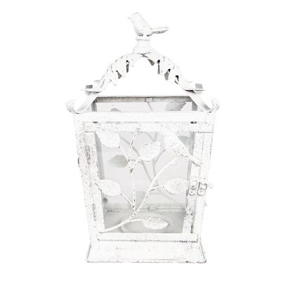 LAMPION LATARNIA Brocante Bird White Rustic Styl Clayre & Eef 