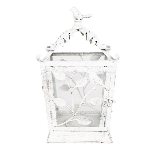 LAMPION LATARNIA Brocante Bird White Rustic Styl Clayre & Eef 