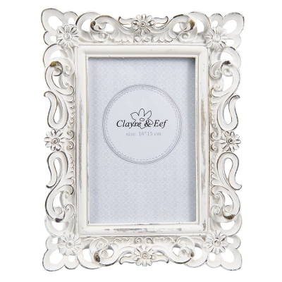 PROWANSALSKA RAMKA NA FOTOGRAFIE Brocante White 1 Clayre & Eef  