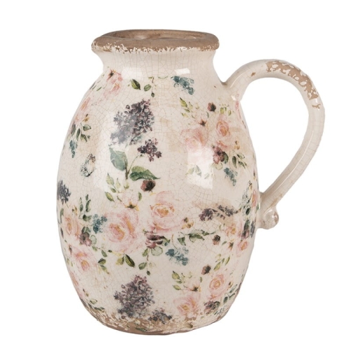 PROWANSALSKI DZBANEK CERAMICZNY Flowers Pink 2 Clayre & Eef  