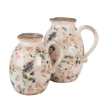 PROWANSALSKI DZBANEK CERAMICZNY Flowers Pink 2 Clayre & Eef  