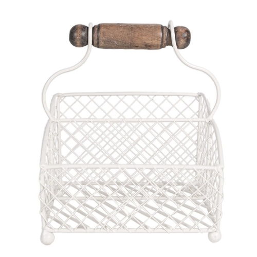 PROWANSALSKI POJEMNIK NA LISTY Vintage White Clayre & Eef