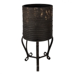 DEKORACYJNA DONICA OSŁONKA Romantic Black Baroque Clayre & Eef