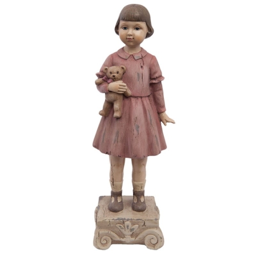 PROWANSALSKA DEKORACJA FIGURKA Brocante Girl Pink Clayre & Eef 