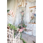  DEKORACJA ŚCIENNA Z MOTYWEM BUKIETU Sogni Su Tela Rustic Styl Blanc MariClo'