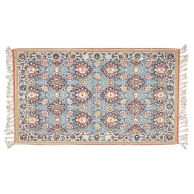  DYWAN Z FRĘDZLAMI Blue Red Retro 200 x 140 cm Clayre & Eef