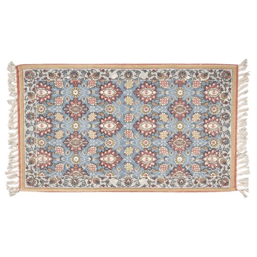  DYWAN Z FRĘDZLAMI Blue Red Retro 200 x 140 cm Clayre & Eef