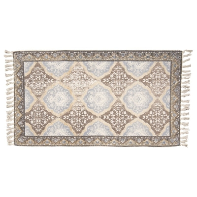 DYWAN Z FRĘDZLAMI Blue Grey Retro 200 x 140 cm Clayre & Eef