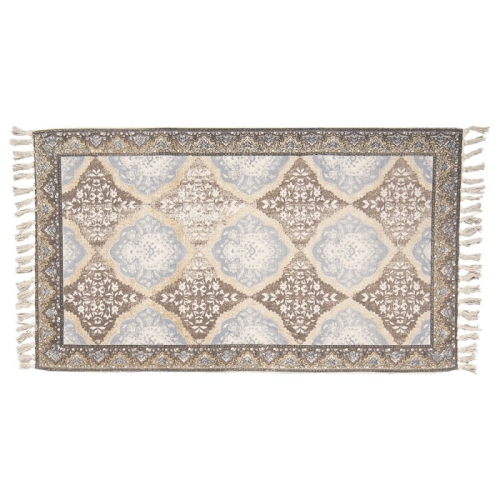 DYWAN Z FRĘDZLAMI Blue Grey Retro 200 x 140 cm Clayre & Eef