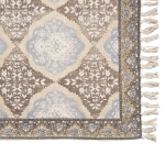 DYWAN Z FRĘDZLAMI Blue Grey Retro 200 x 140 cm Clayre & Eef