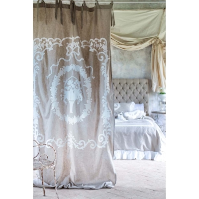 PROWANSALSKA ZASŁONA SOFFIO COLLECTION Beige Blanc MariClo' 