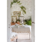 PROWANSALSKA POSZEWKA NA KRZESŁO TOILE DE JOUY Rustic Styl B Blanc MariClo'