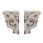 KOMPLET PÓŁEK 2 SZT. MENSOLA Rustic Baroque Blanc MariClo'