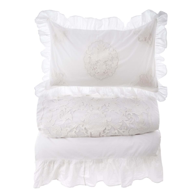 PROWANSALSKI KOMPLET POŚCIELI SOFFIO COLLECTION White Blanc MariClo'